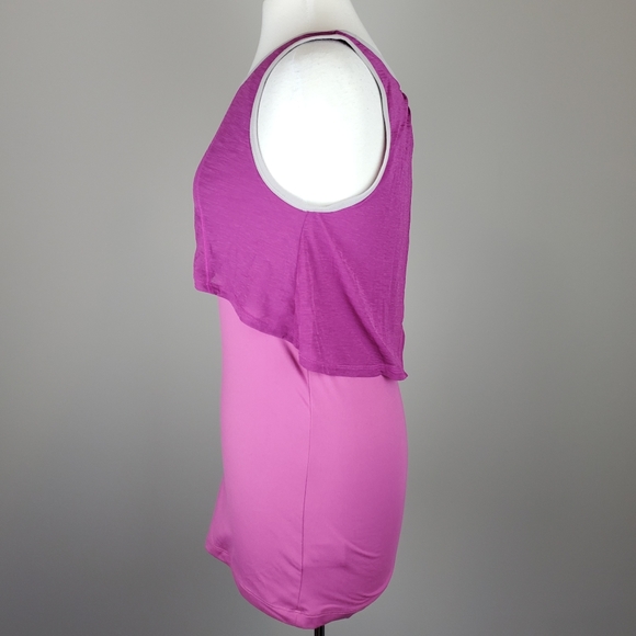LOLE Pink Layered Athletic Tank Size M - Picture 4 of 7